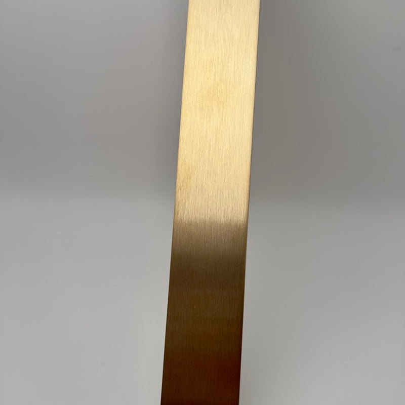 15.8mm x 3.2mm (5/8" x 1/8") Brushed Polished Brass Flat Bar