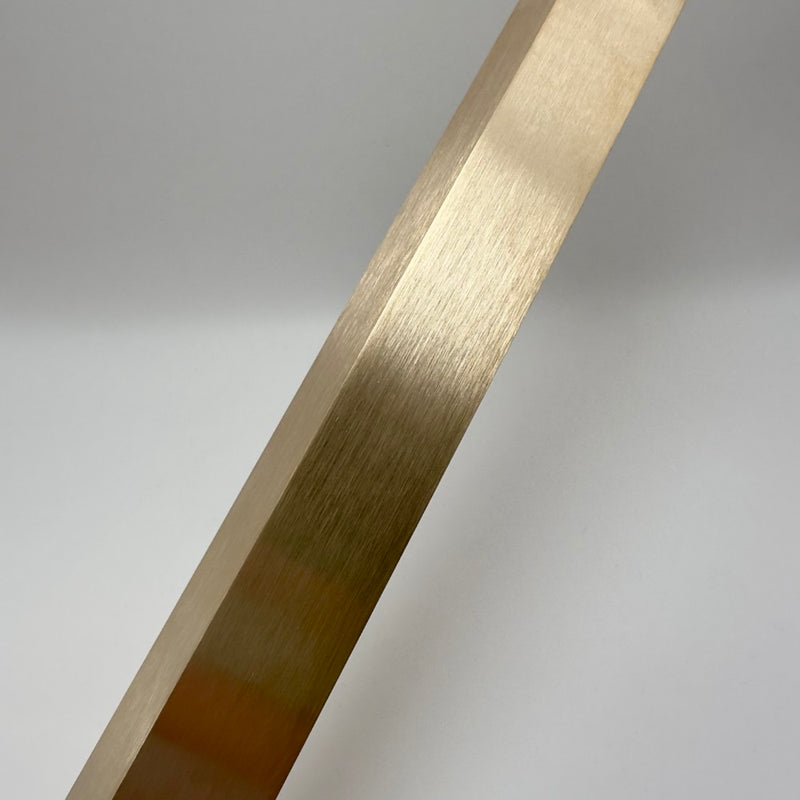 22.2mm x 22.2mm x 3.2mm (7/8" x 7/8" x 1/8") Brushed Polished Brass Angle