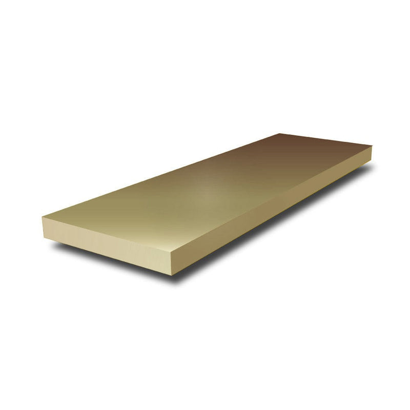 9.5mm x 3.2mm (3/8" x 1/8") Brushed Polished Brass Flat Bar