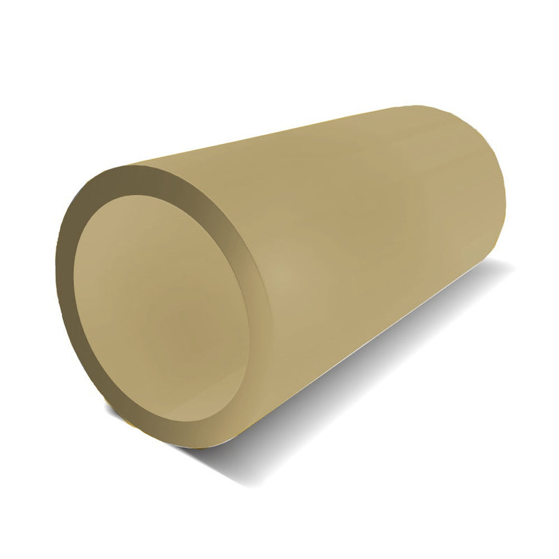 38.1mm x 3.2mm (1 1/2" x 10swg) Brushed Polished Brass Round Tube