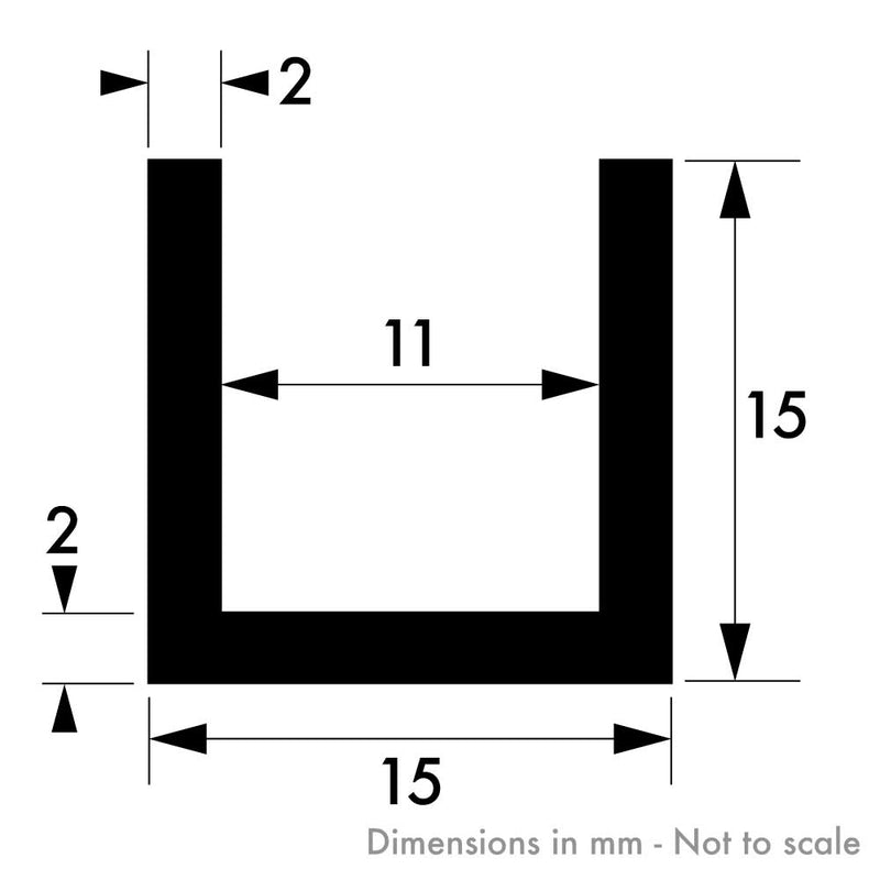 15mm x 15mm x 2mm Aluminium Channel 6082