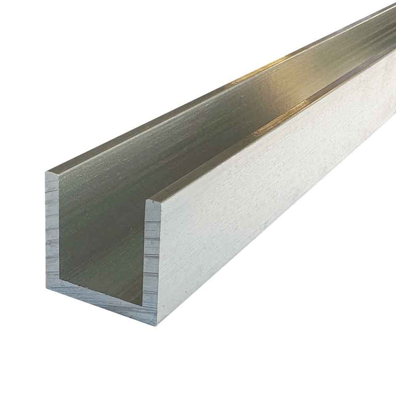 15 mm x 15 mm x 2 mm x 2 mm - Aluminium Channel